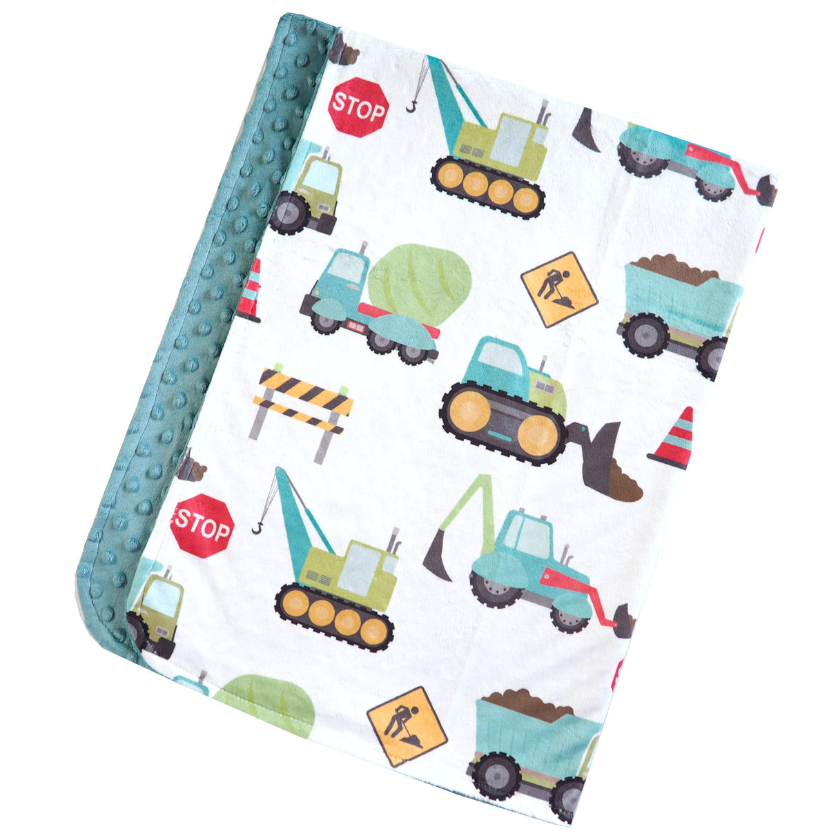 Baby & Toddler Minky Blanket - Construction Trucks