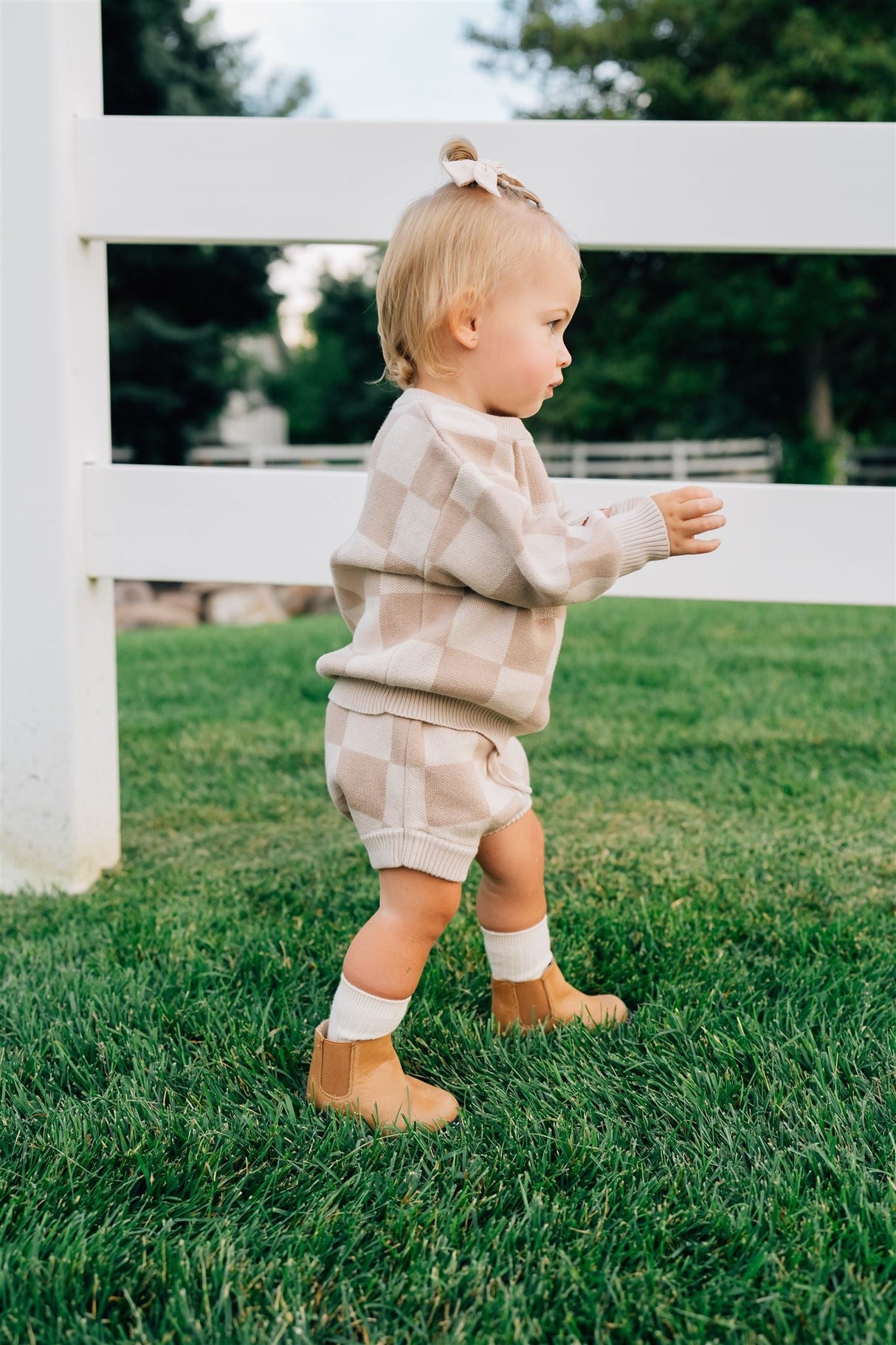 Checkered Knit Bloomers