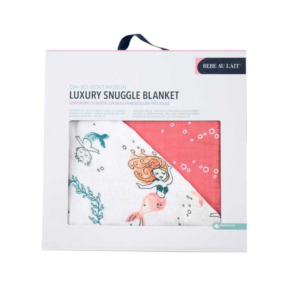 Mermaid + Bubbles Oh So Soft Snuggle Blanket - HoneyBug 