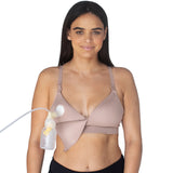 Minimalist Hands-Free Pumping & Nursing Plunge Bra | Lilac Stone - HoneyBug 