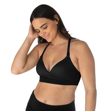 Minimalist Maternity & Nursing Plunge Bra | Black - HoneyBug 