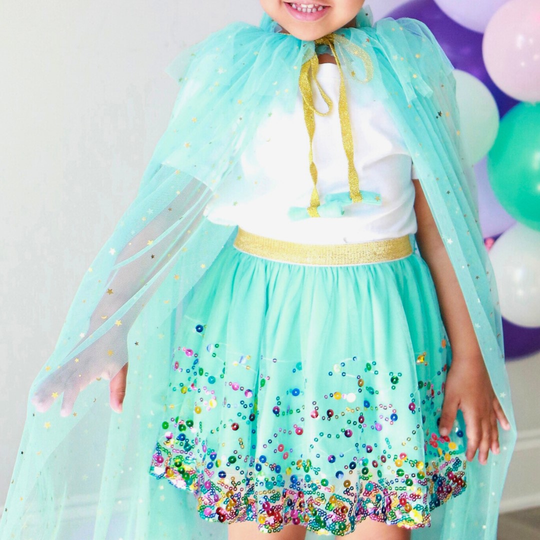 Aqua Confetti Tutu - HoneyBug 