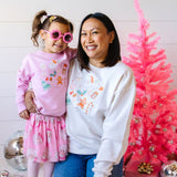 Christmas Doodle Sweatshirt - Pink