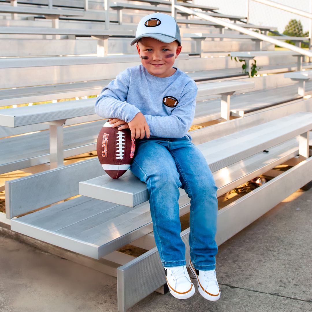 Football Patch Sweatshirt - Gray