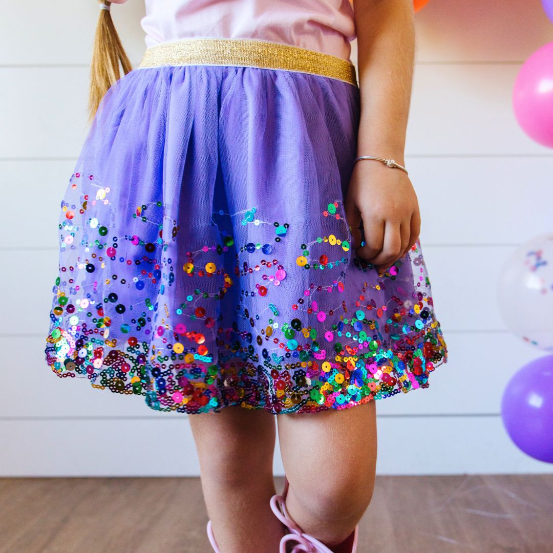 Lavender Confetti Tutu - HoneyBug 