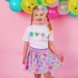 Smiley Face Tulle Bow Headband - HoneyBug 