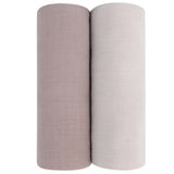 2 Pack Cotton Muslin Swaddle Blanket - Pebble Grey & Simply Taupe