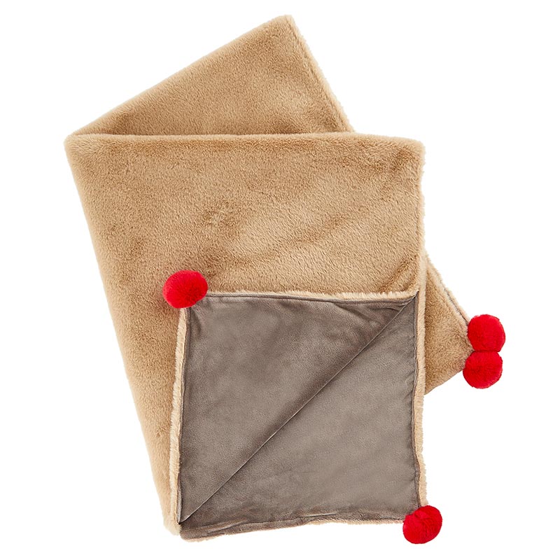 Reindeer Plush Blanket - HoneyBug 