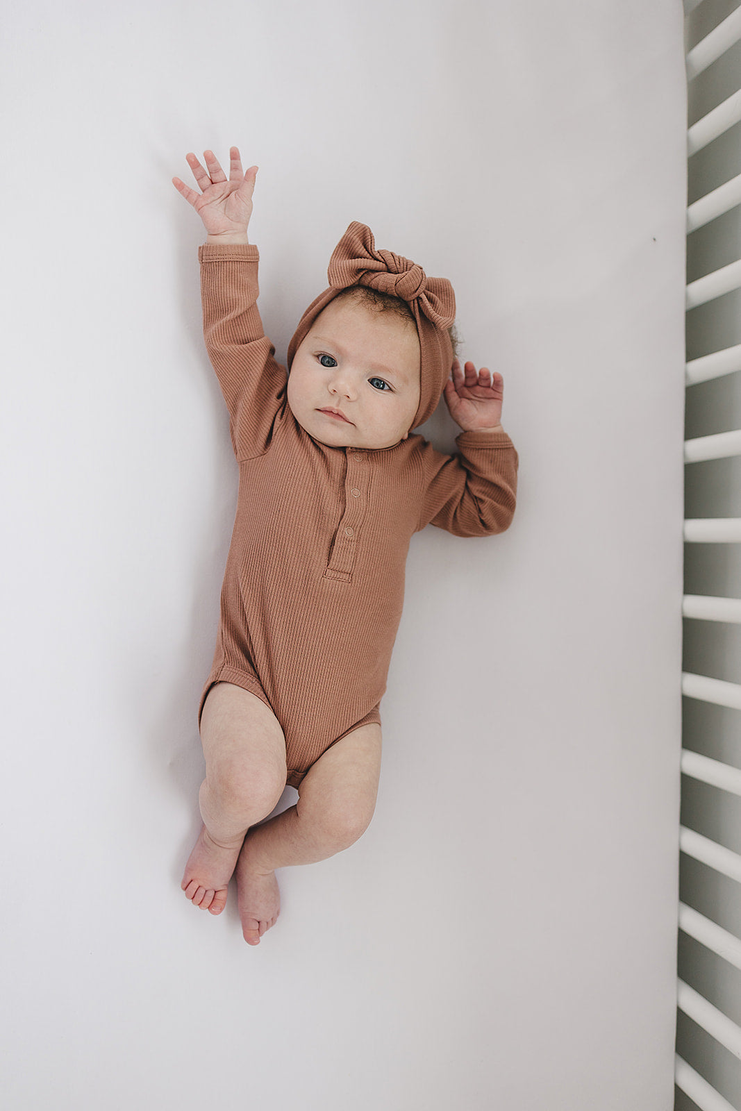 Dusty Rose Organic Snap Long Sleeve Ribbed Bodysuit