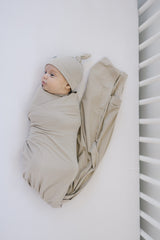 Oatmeal Bamboo Newborn Knot Hat