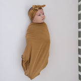 Mustard Bamboo Stretch Swaddle