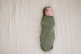 Olive Bamboo Stretch Swaddle