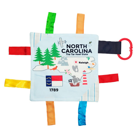 North Carolina State Tag Toy Crinkle Square - HoneyBug 