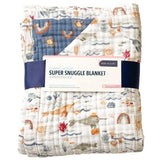 Narwhal + Hello Sunshine Classic Muslin Super Snuggle Blanket - HoneyBug 