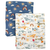 Muslin Swaddle Blanket Set Premium Cotton Narwhal + Hello Sunshine - HoneyBug 