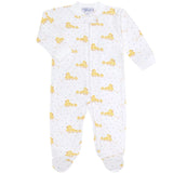 Blue Ducks Print Zipper Footie