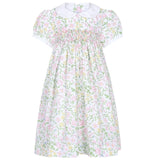 Berry Wildflowers Print Smocked Dress