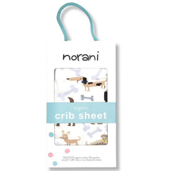 Organic Crib Sheet - Dogs