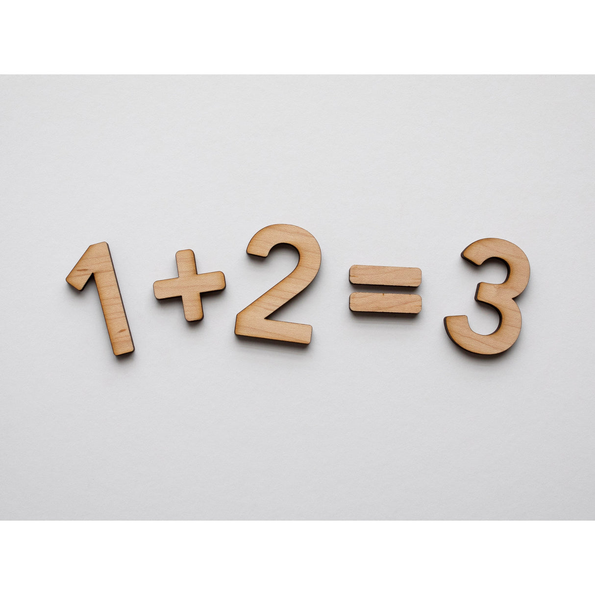 Wooden Number Set • Wood Numerals & Math Symbols in Maple - HoneyBug 