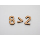 Wooden Number Set • Wood Numerals & Math Symbols in Maple - HoneyBug 