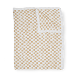 Cotton Muslin Quilted Throw - Adobe Checker