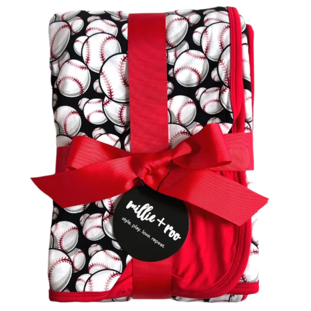 3 LAYER OVERSIZED COZY DREAM BLANKET- Baseball