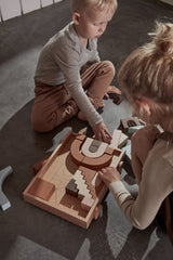 Wooden Rainbow Wagon with Blocks