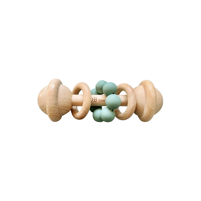 Eco-Friendly Rattle | Organic Beechwood Silicone Toy - Ocean - HoneyBug 