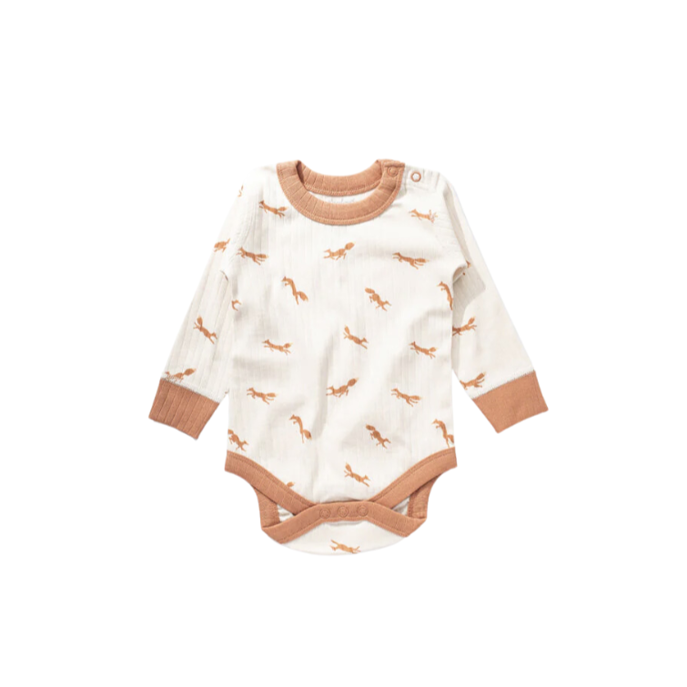 Fox Long Sleeve Bodysuit - HoneyBug 