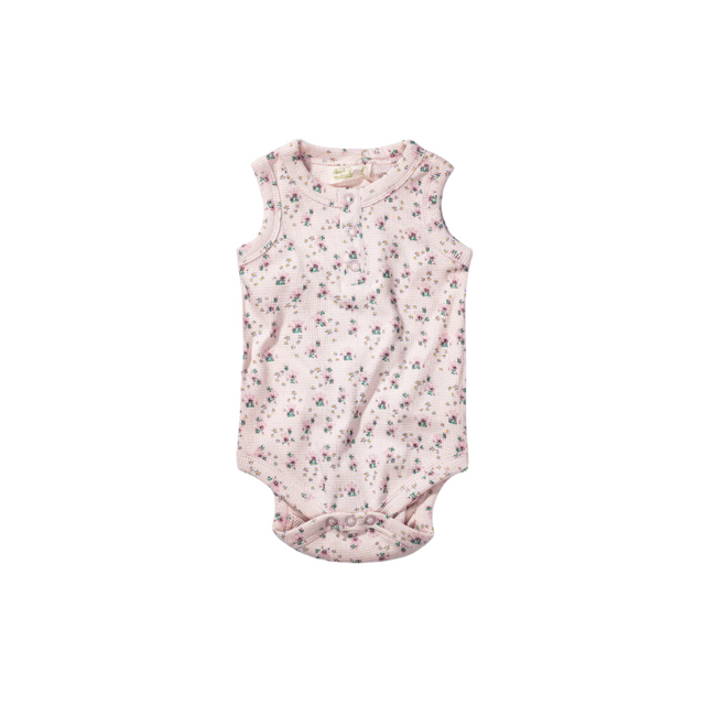 Honeysuckle Waffle Baby Bodysuit - HoneyBug 