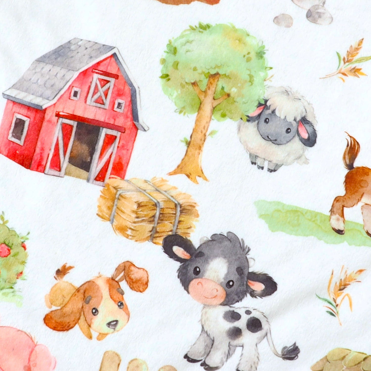 Baby & Toddler Minky Blanket - Farm Animals