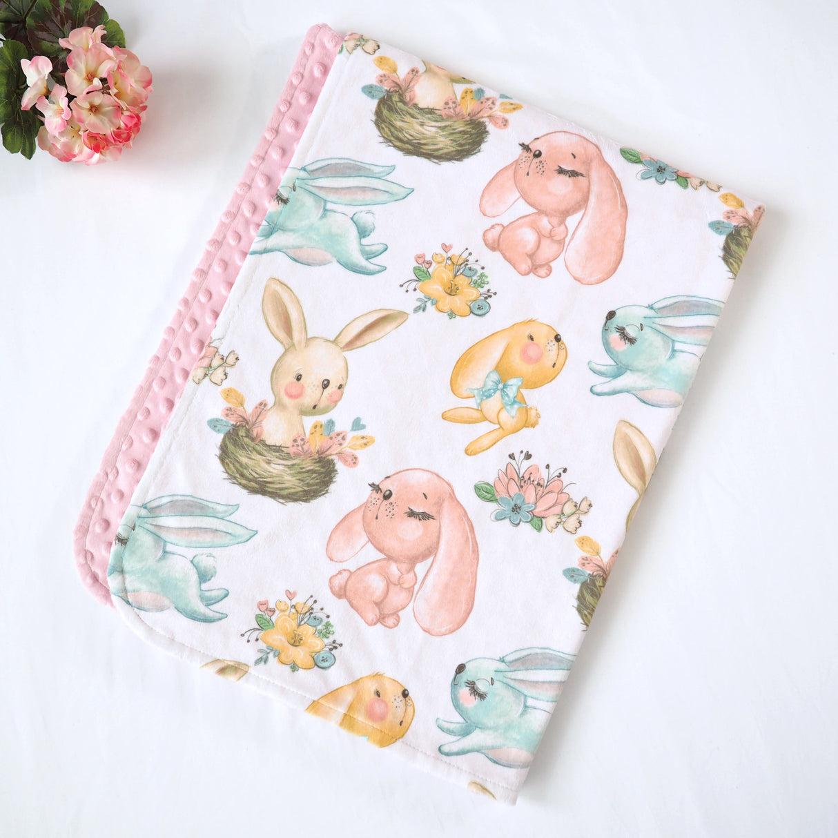 Baby & Toddler Minky Blanket - Bunnies