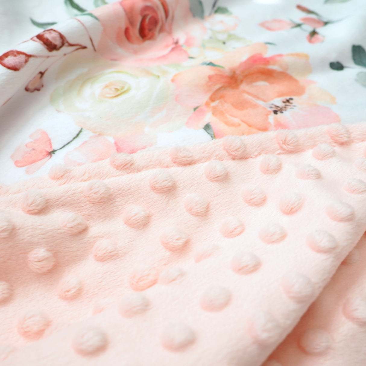 Premium Baby & Toddler Blanket - Peach Floral