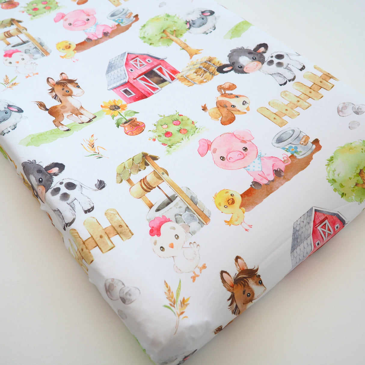 Changing Pad Cover - Farm Animals