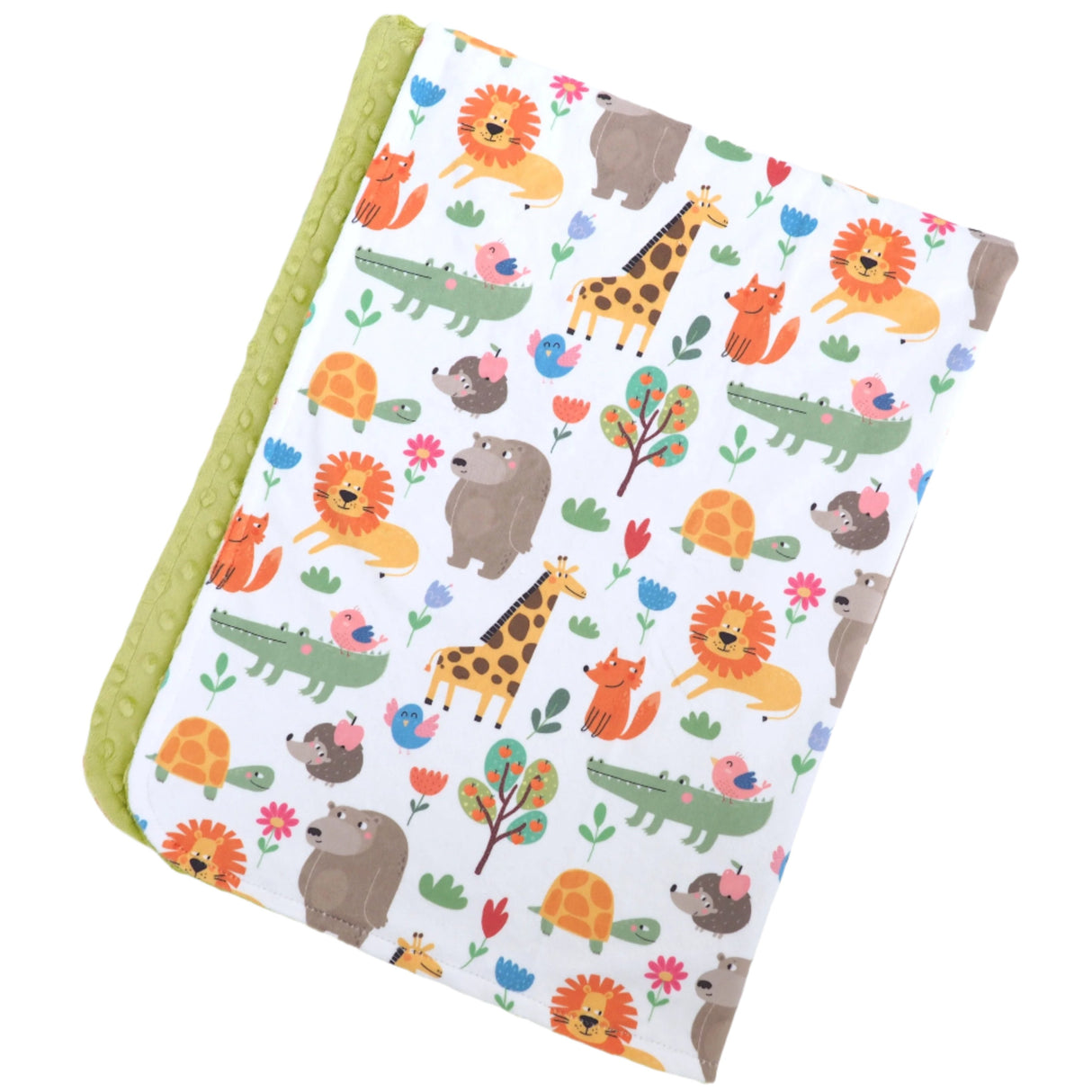 Baby & Toddler Minky Blanket - Zoo Party