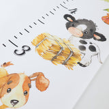 Canvas Kids Growth Chart -Farm Animals