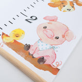 Canvas Kids Growth Chart -Farm Animals