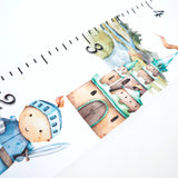 Canvas Kids Growth Chart - Dragons & Knights