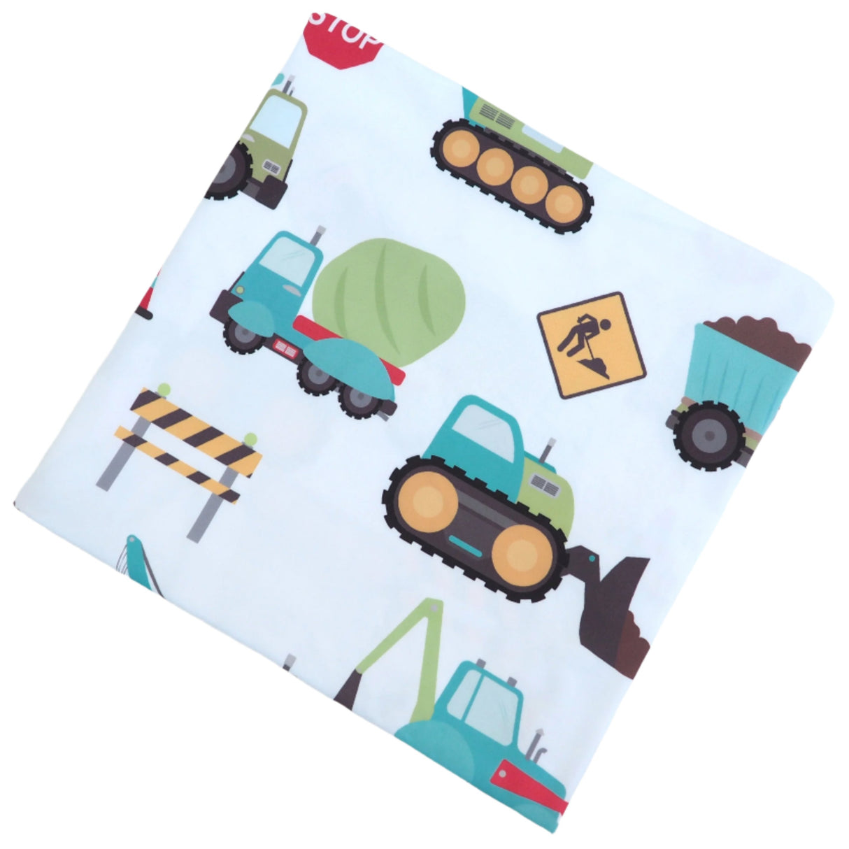 Buttery Soft and Stretchy Swaddle Blanket - Construction Trucks