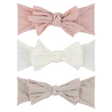 3 Pack Headband Set - Blush, Tan & Ivory