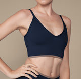 Lounge Rib Triangle Bralette - True Blue