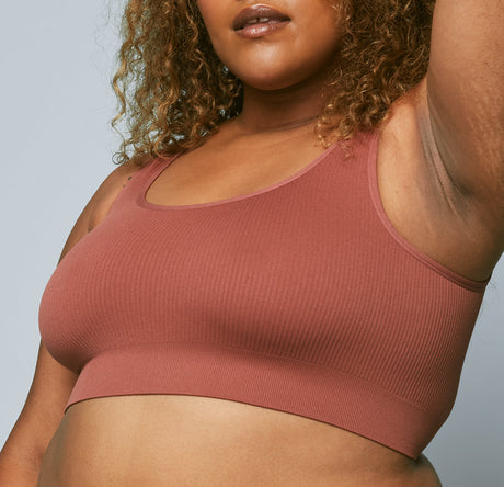 Lounge Rib Scoop Bralette - Clay