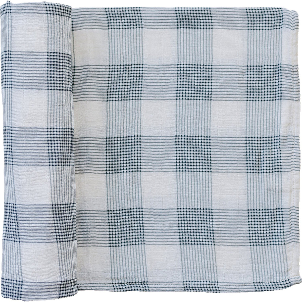 Coastal Plaid Muslin Swaddle Blanket