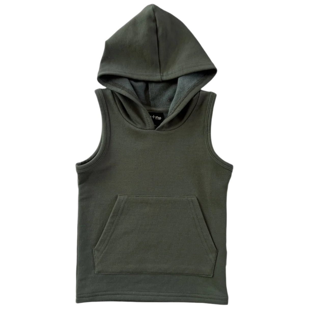 BAMBOO HOODIE TANK- Moss