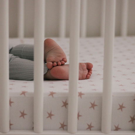 Crib Sheet Set - Mauve Pink Stars