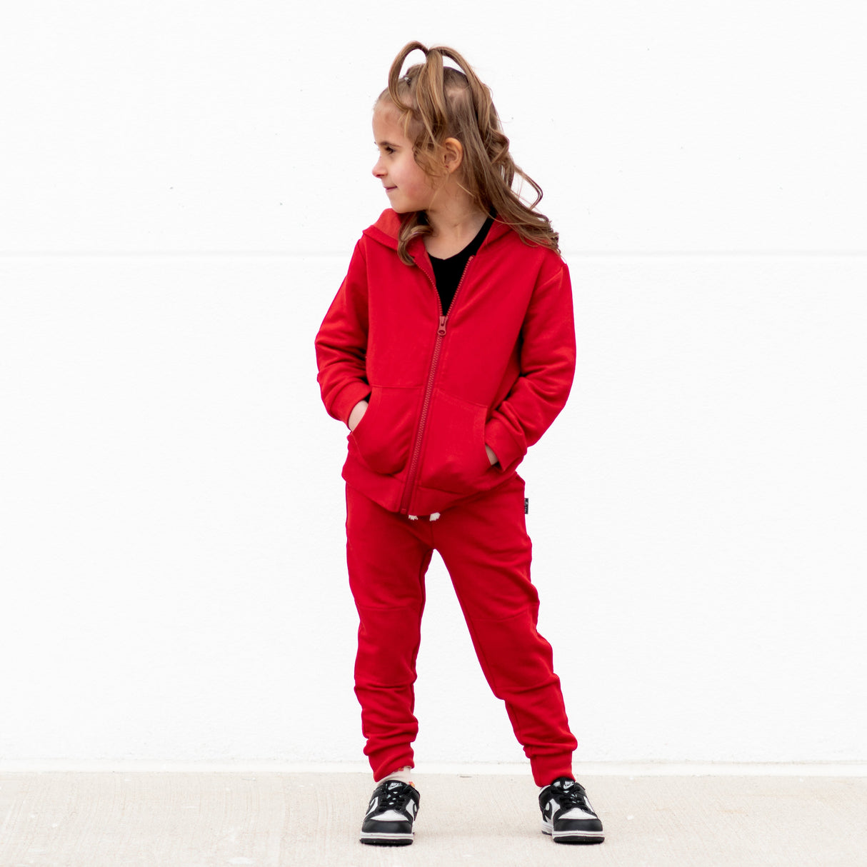 JOGGERS- Red Bamboo French Terry