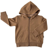 ZIP HOODIE- Mocha Bamboo French Terry