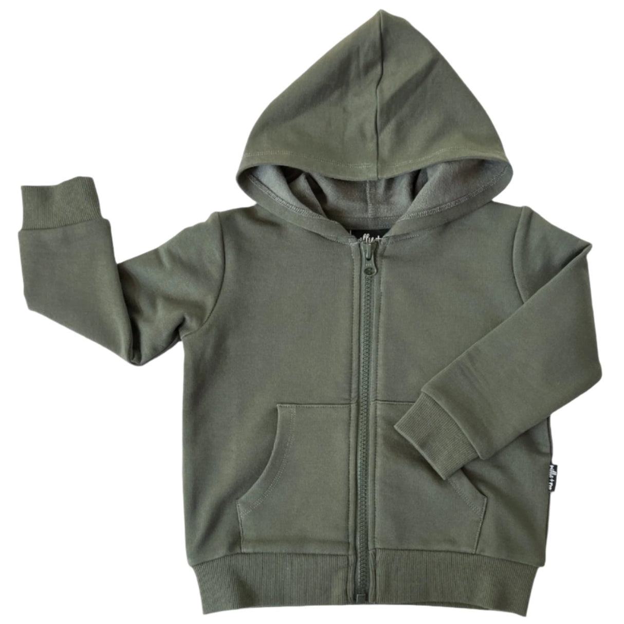 ZIP HOODIE- Moss Bamboo French Terry