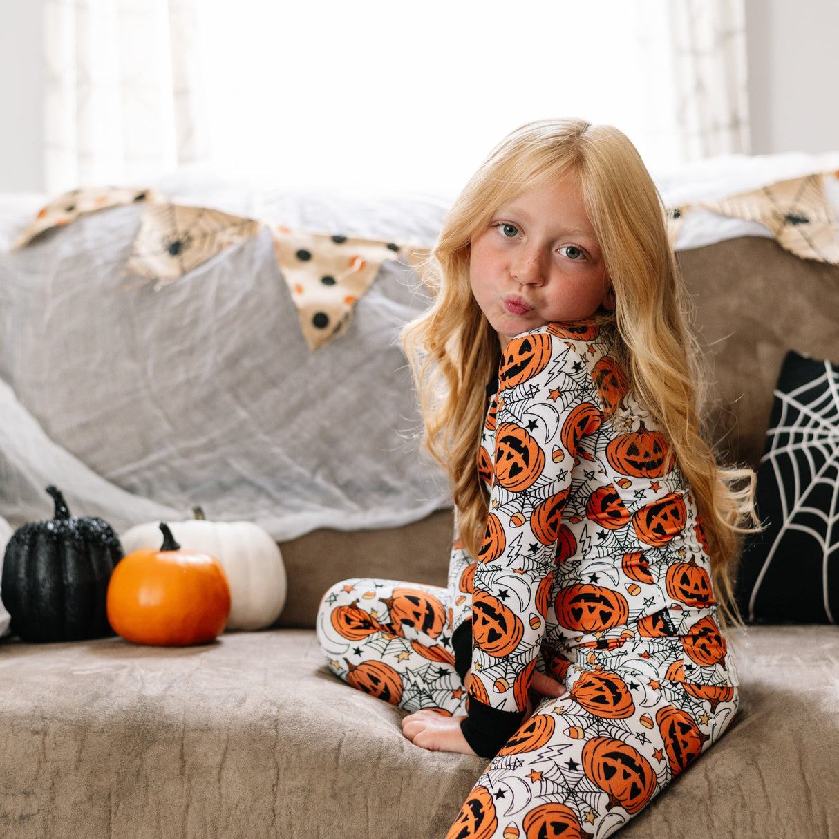 LONG SLEEVE 2 PIECE SETS- Jack-O-Lantern