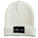 BAMBOO CUFF BEANIE- White